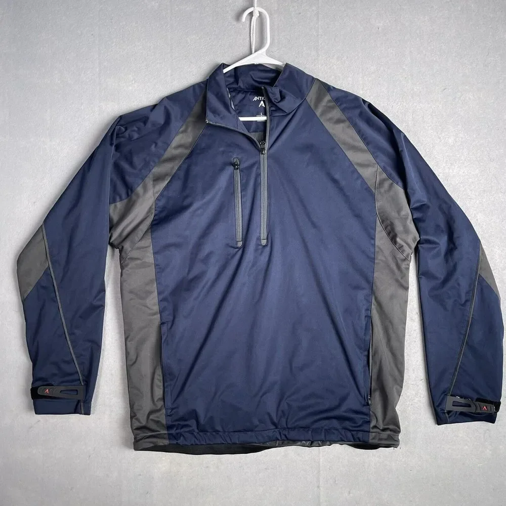 Antigua 1/4 Zip‎ Heavyweight Pullover Performance Jacket Men Large Chest Pocket